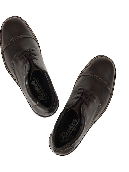 Rieker Men's Leather Casual Shoes Brown