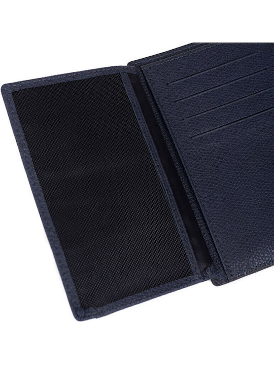 Leder Herren Geldbörse Karten mit RFID Blau