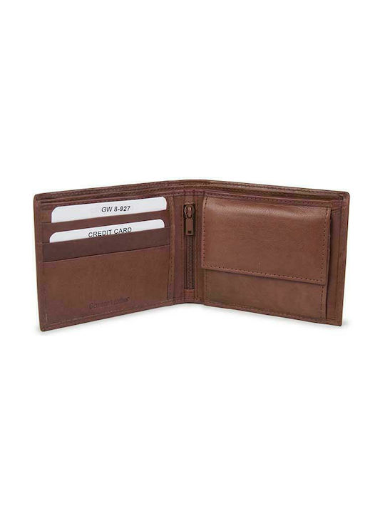 Kypraiosleather Men's Leather Wallet Tabac Brown