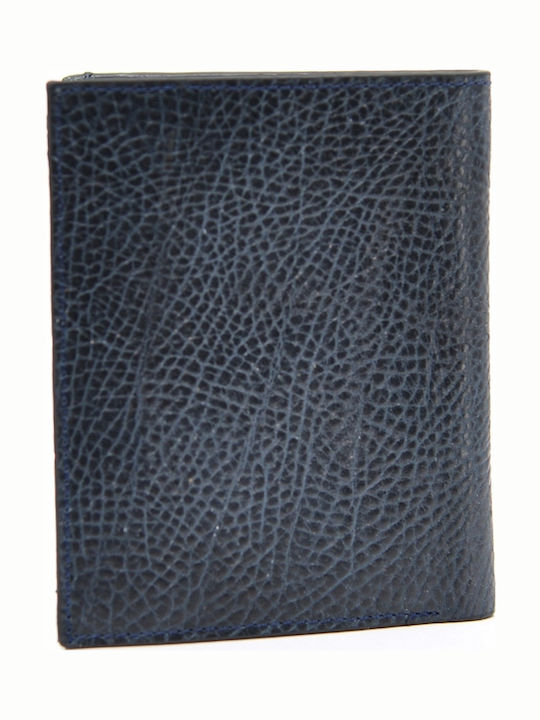 Leather Men's Wallet Coins Blue