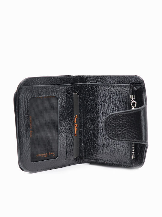 Leather Men's Wallet Coins Black