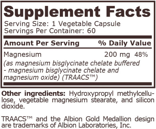 Pure Nutrition Magnesium Glycinate 200mg 60 caps