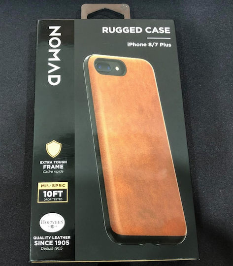 Nomad Rustic Silicone Back Cover Brown for iPhone 8/7 Plus