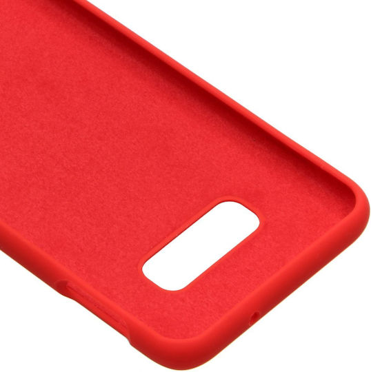 Senso Liquid Umschlag Rückseite Silikon Rot (Galaxy S10e)