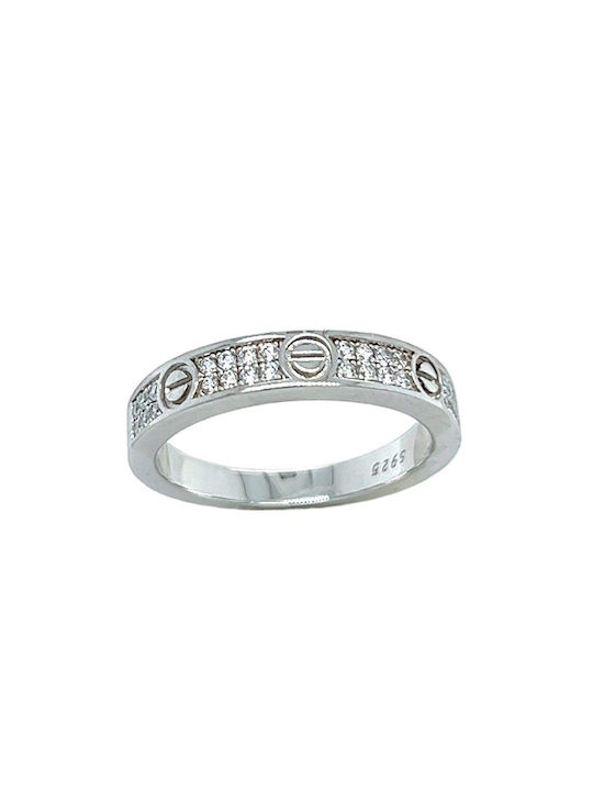 Xryseio Damen Ring mit Zirkonia aus Silber