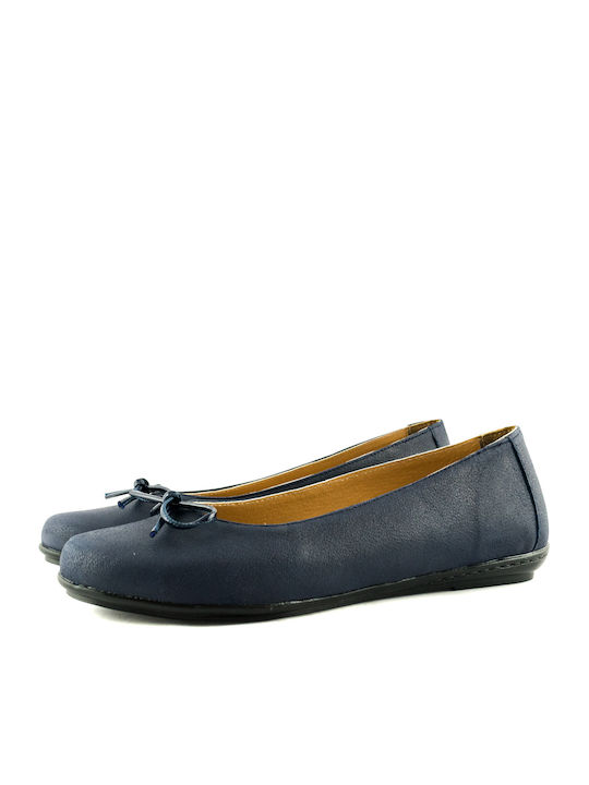 Love4shoes Damen Ballerinas in Blau Farbe