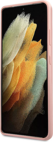 Guess Vintage Script Back Cover Σιλικόνης Ροζ (Galaxy S21 Ultra 5G)