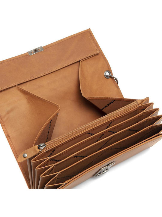 Brand Leather Men's Wallet Classic Tabac Brown
