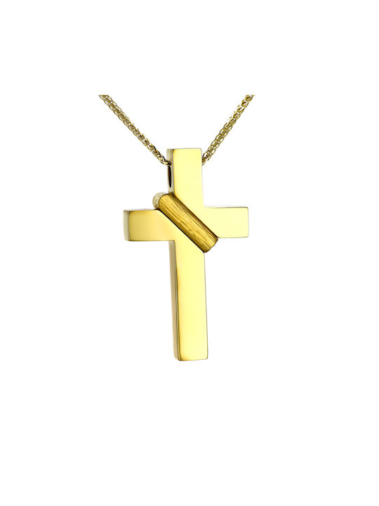 Herren Gold Kreuz 18K