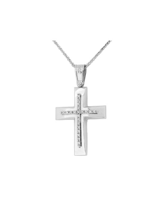 Women's White Gold Cross 14K