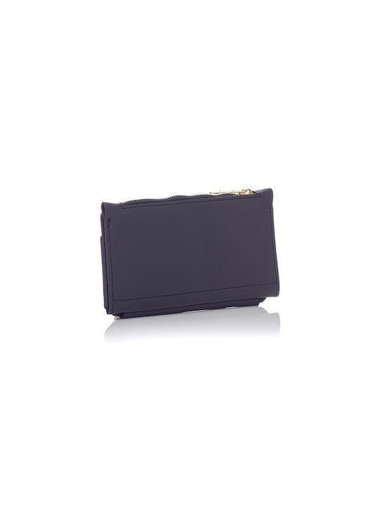 David Polo Large Women's Wallet Coins Black