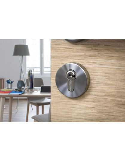 Thirard Lock Cylinder Security 80mm (40-40) with 4 Keys Silver
