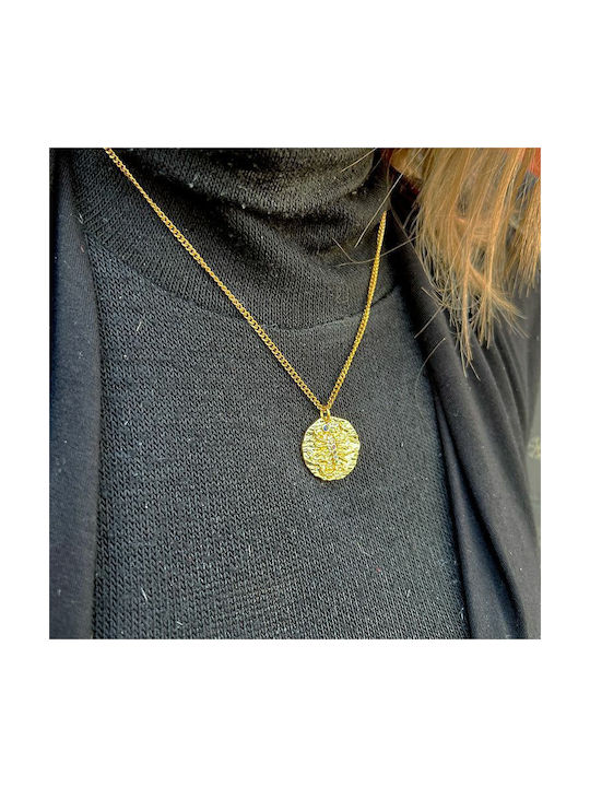 Amor Amor Necklace Zodiac Sign from Gold Plated Steel with Zircon