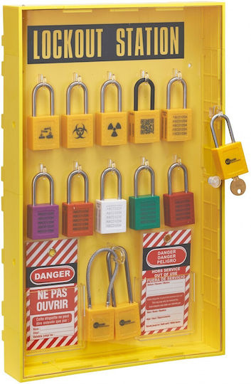 Thirard Plastic Lockable Storage Cabinet 10 Locks Labeling 313x490 mm