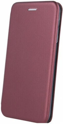 Elegance Synthetic Leather Book Burgundy (Galaxy S20)