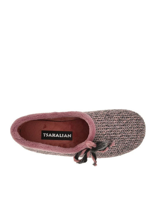 Geschlossene Damen Hausschuhe Rosa