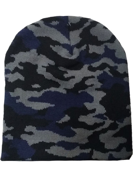 Knitted Beanie Cap Navy Blue