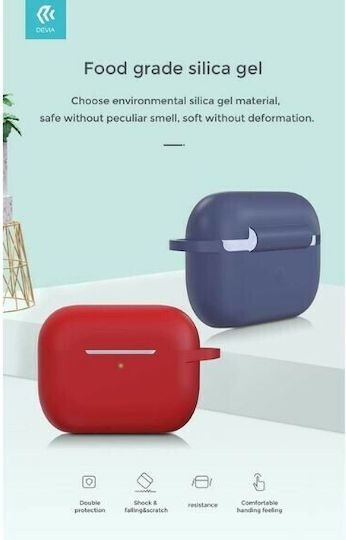 Devia Husă cu cârlig în culoarea Albastru pentru Apple AirPods 3