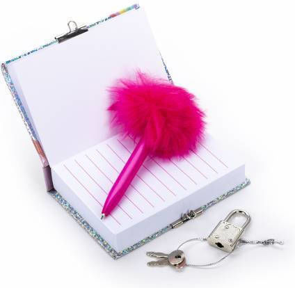 Tri-Coastal Design Pom Pom Unicorn Caiet Pentru Copii cu Caiet și Lacăt