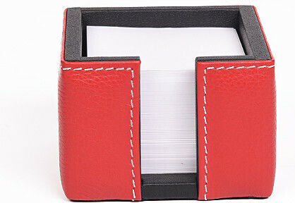 Leather Pencil Case in Red Colour 9x9cm 1 Piece