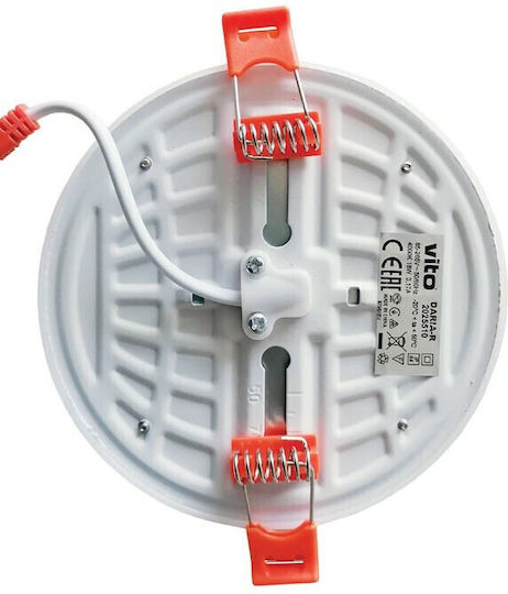 Vito Кръгла Вграден LED Панел 24W с Неутрално бяло Светлина 4000К 17см.