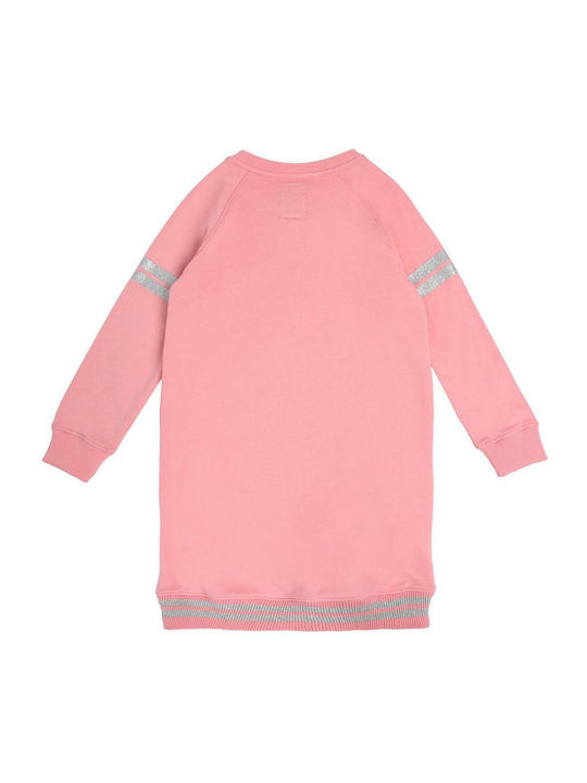 Franklin & Marshall Sweatshirt Kids Dress Long Sleeve Pink