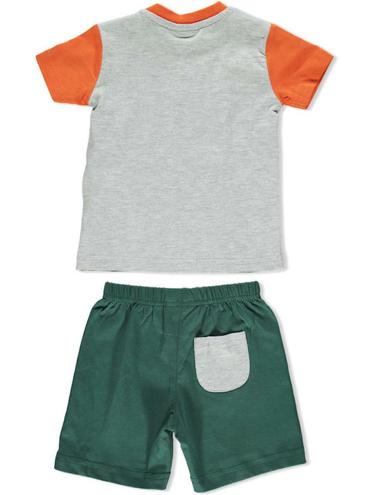 Brums Kids Set with Shorts Summer 2pcs Gray