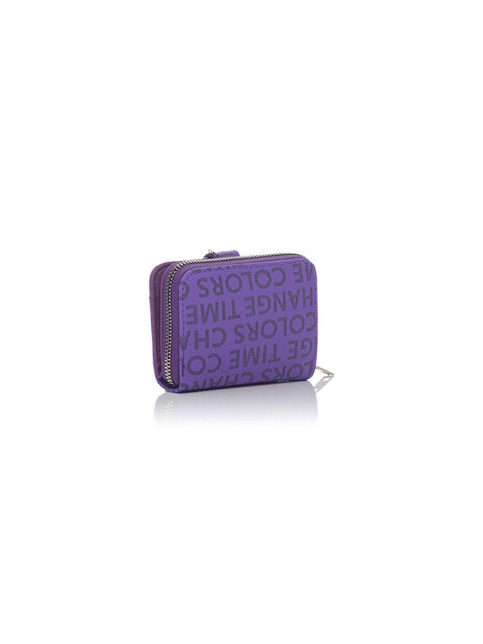 David Polo Small Women's Wallet Coins Purple