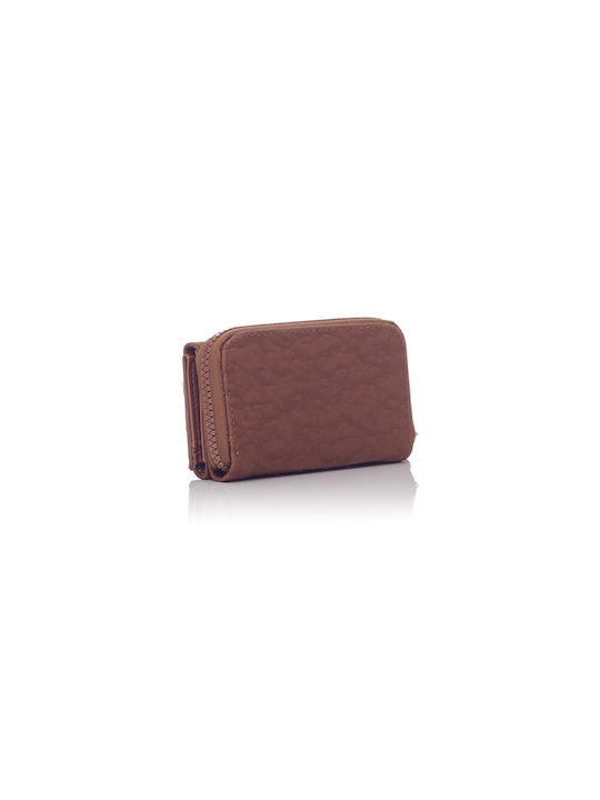 David Polo Small Fabric Women's Wallet Coins Tabac Brown