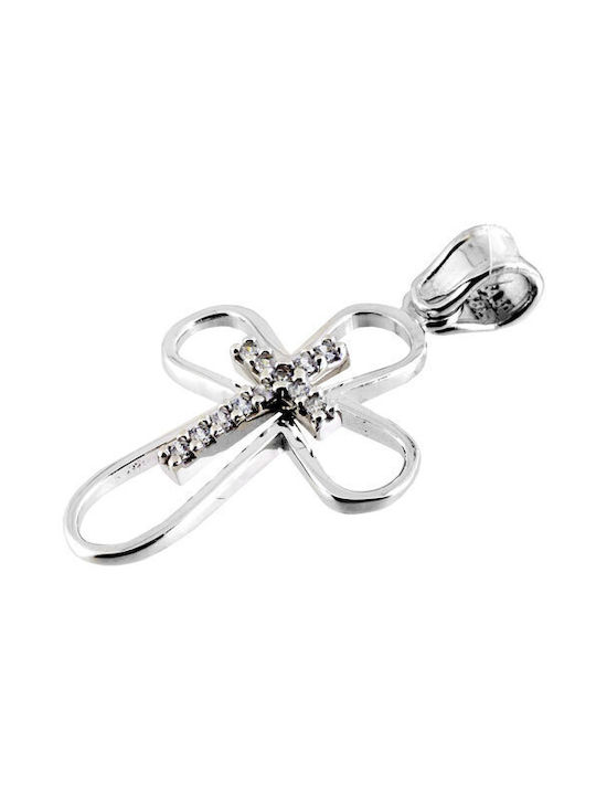 Women's White Gold Cross 14K