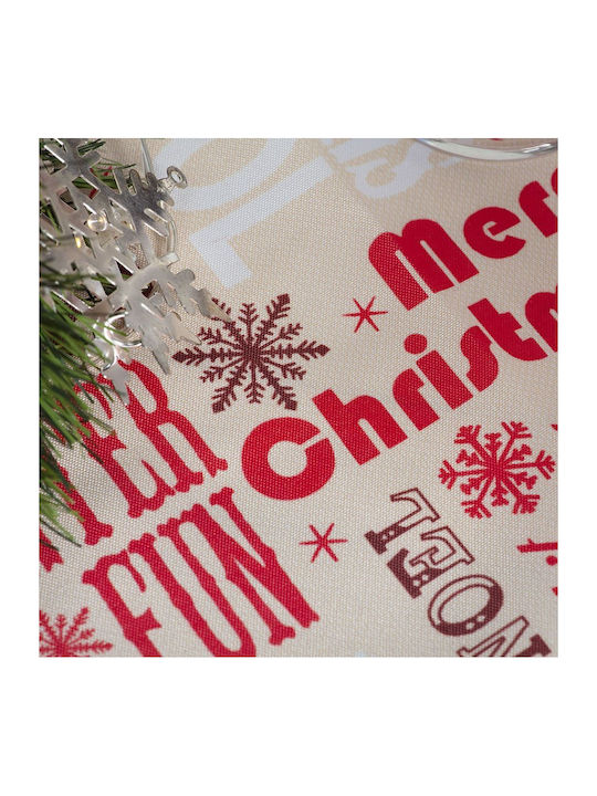 Bed&Bath D308 Christmas Tablecloth Fabric Square with Inscription 90x90cm