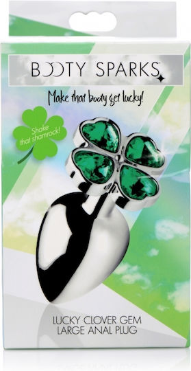 XR Lucky Clover Gem Πρωκτική Σφήνα Large Πράσινη