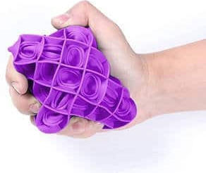 4FIZJO Τετράγωνο Push Bubble Stress Reliever Pop it Fidget Σιλικόνης Μωβ