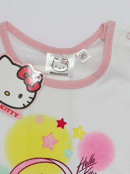 Sanrio Παιδική Μπλούζα Κοντομάνικη Λευκή Hello Kitty