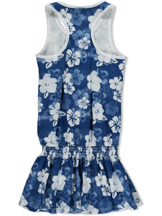 Mek Abitino Jersey Fantasia Kids Dress Sleeveless Blue