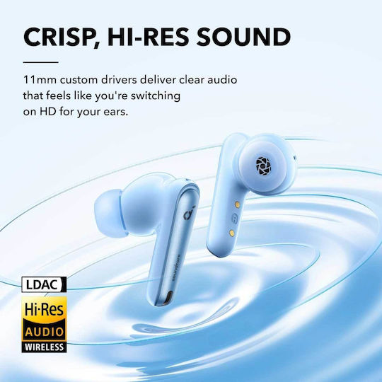 Soundcore by Anker Liberty 4 NC In-ear Bluetooth Handsfree Earphones with Sweat Resistance and Charging Case Light Blue