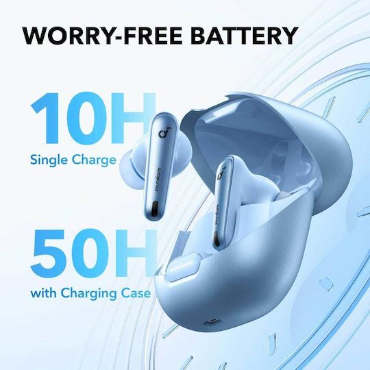 Soundcore by Anker Liberty 4 NC In-ear Bluetooth Handsfree Earphones with Sweat Resistance and Charging Case Light Blue