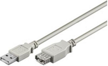 Volte-Tel USB 2.0 Cable USB-A male - USB-A female Γκρι 1.8m 23497