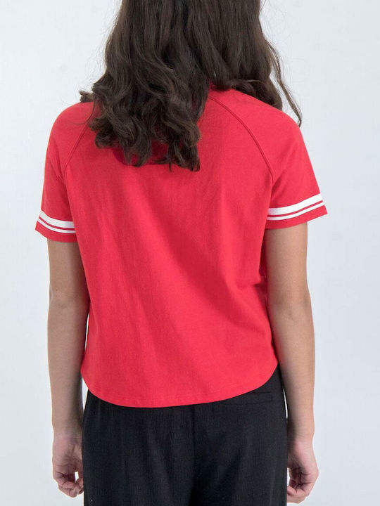 Детска тениска Червен Блуза Cropped Boxy Fit