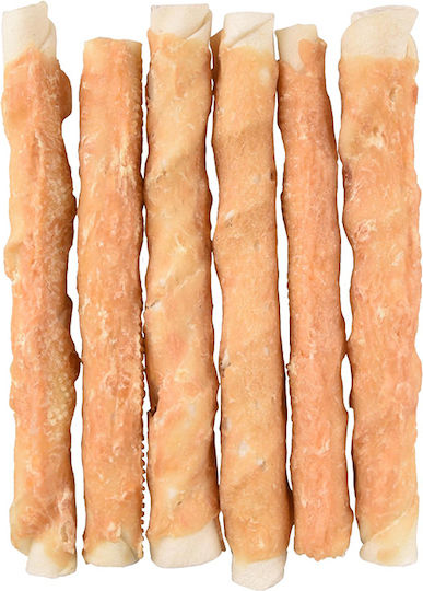 Flamingo Rawhide Chicken Wrapped Dog Stick Treats Medium Breeds with Chicken 15cm 180gr 6pcs