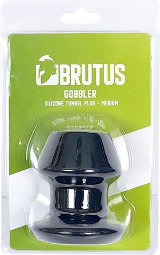 Brutus Gobbler Silikon Tunnel Anal Plug Mittel Schwarze