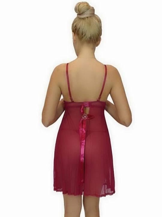 Senses Summer Women's Nightdress Burgundy