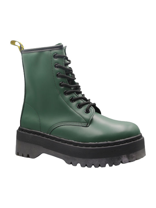 Alta Moda Women's Combat Boots Green