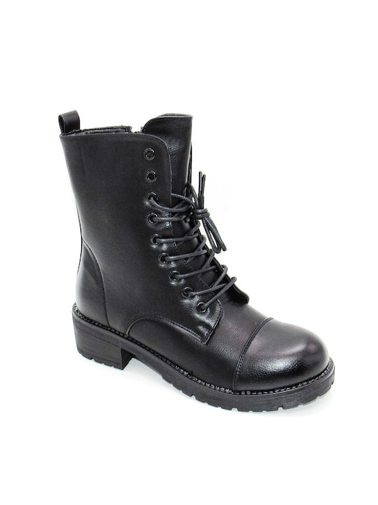 Alta Moda Women's Combat Boots Black