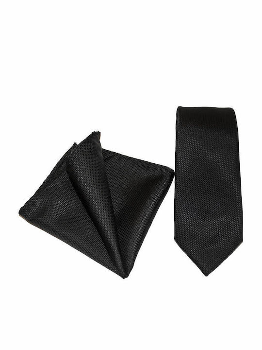 Leonardo Uomo Men's Tie Printed in Black Color