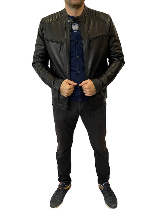 Leather Jacket Biker Black