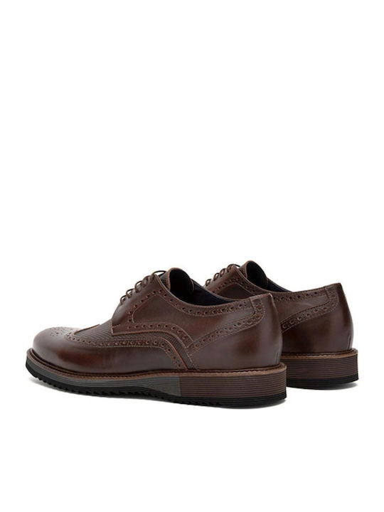 Δερμάτινα Ανδρικά Oxfords Καφέ