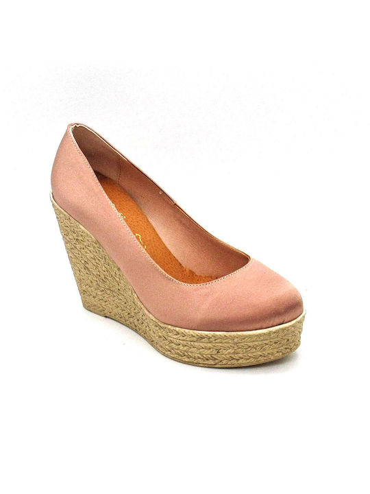 Si Bolleti Women's Fabric Platform Shoes Beige