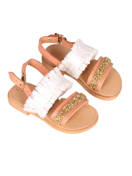 Fashion Beads Kids' Sandals Ecru