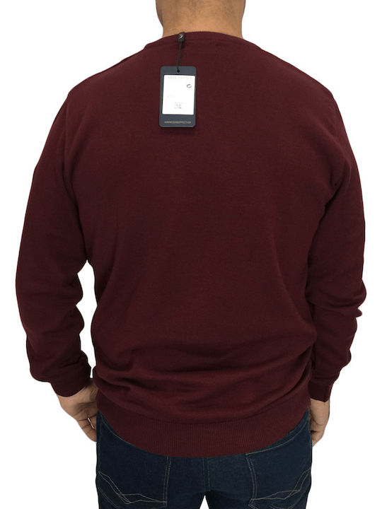 Side Effect Herren Langarm-Pullover Burgundisch